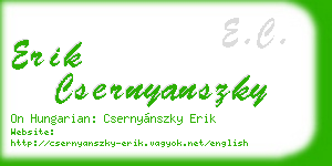 erik csernyanszky business card